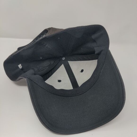 The North Face Snapback Hat Black One Size Adjustable Vented Holes 6 Panel - Picture 6 of 7